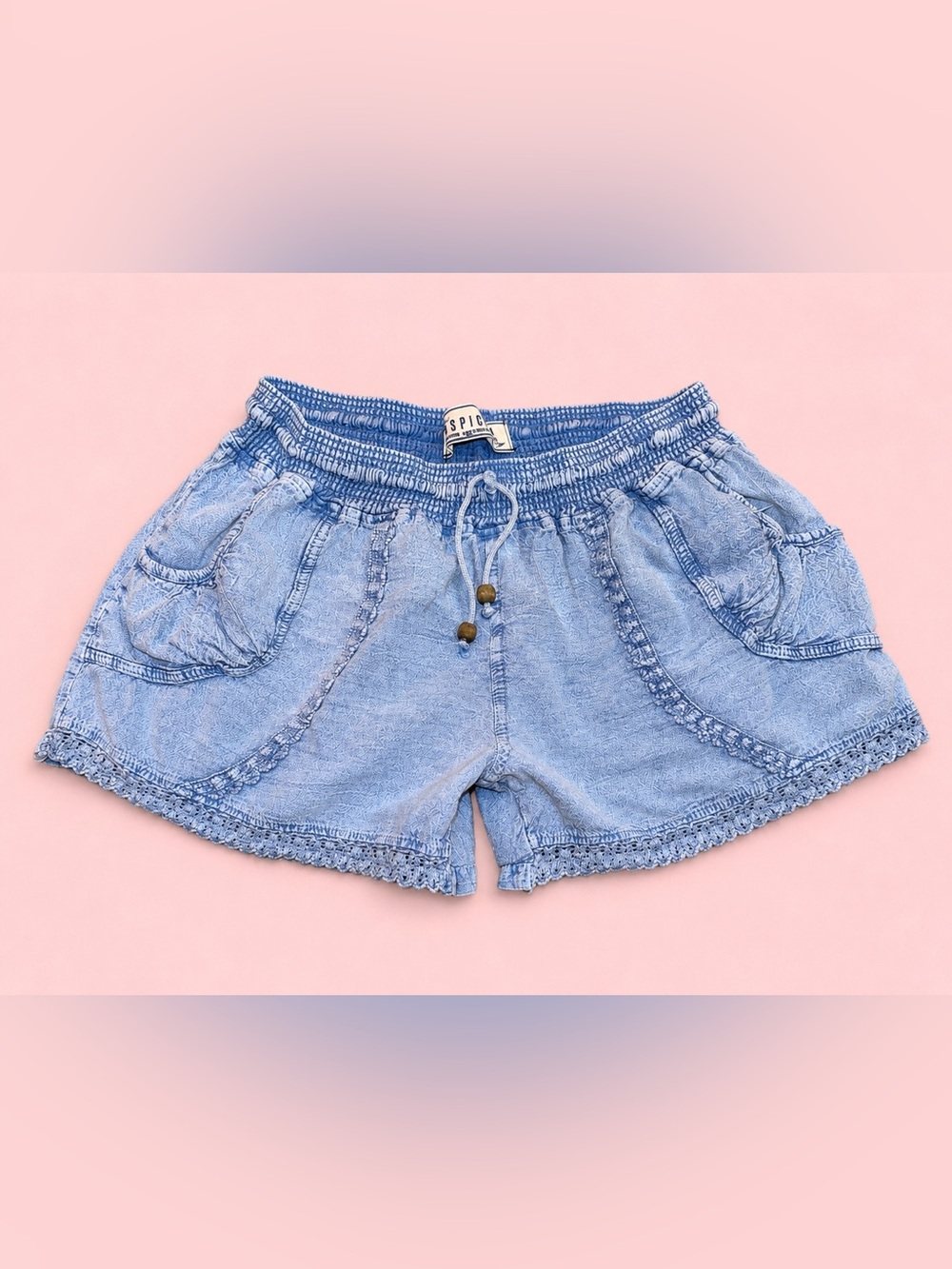 ✨ Seaspice Resort Wear Peruvian Cotton Boho Lounge Shorts Size Medium